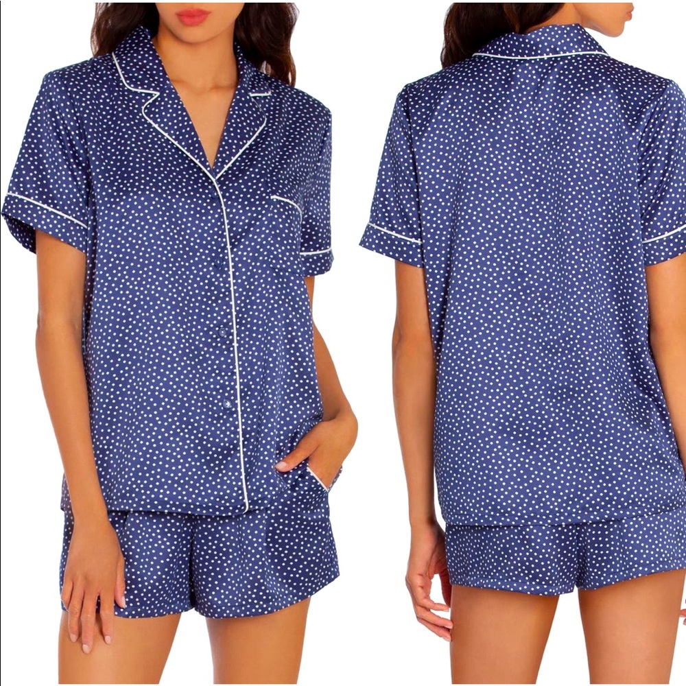 Jonquil Winding Road Short Satin Pajamas